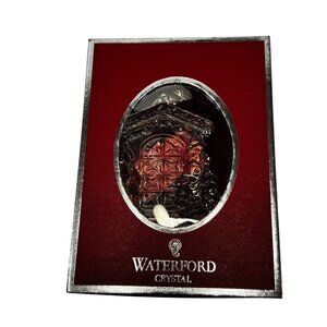 Waterford Bless Our Home Crystal Ornament Clear 4.5" Slovenia Gift Box